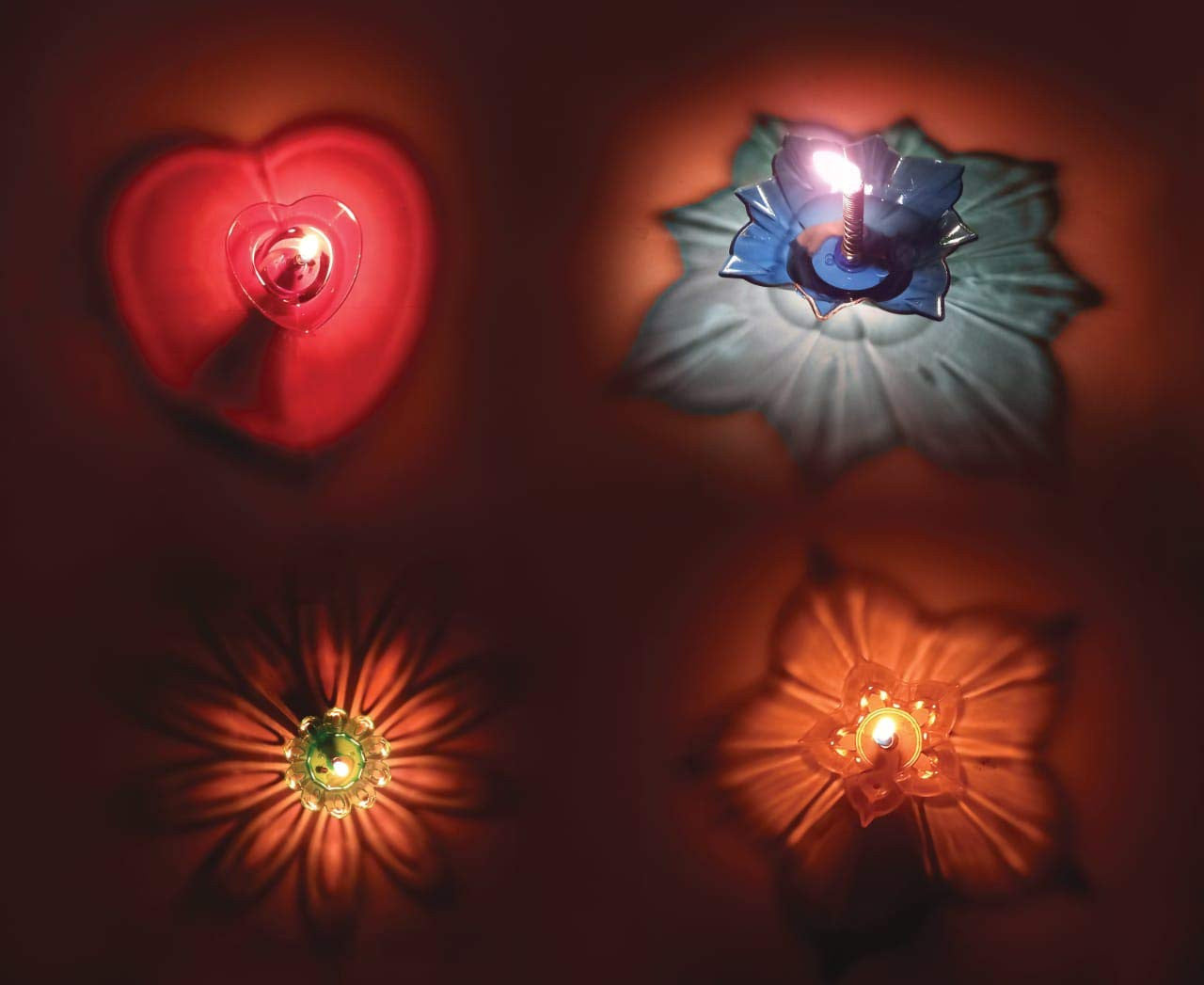3D REFLEXTIVE DIYA PACK OF 12
