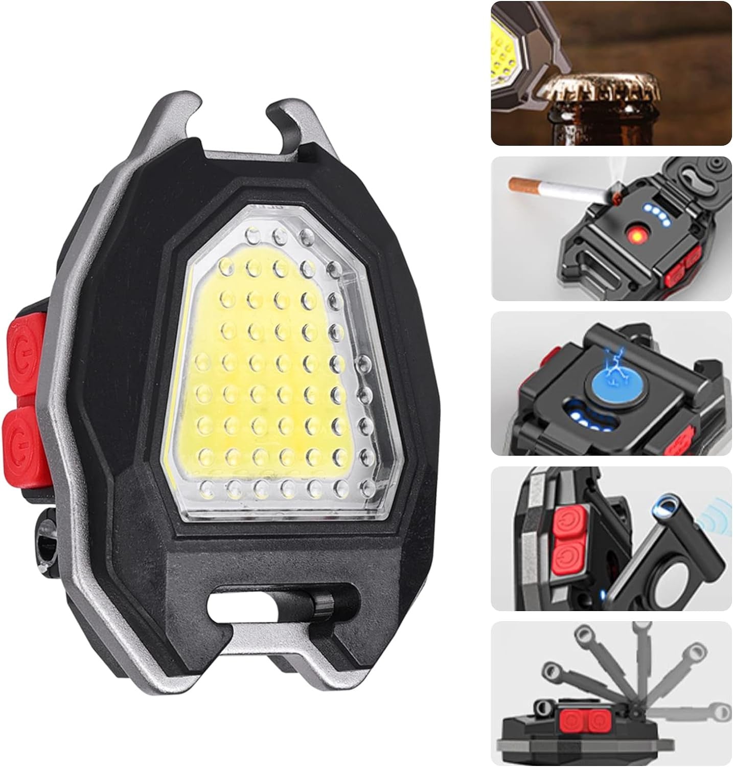 COB Keychain Light With Cigarette Lighter