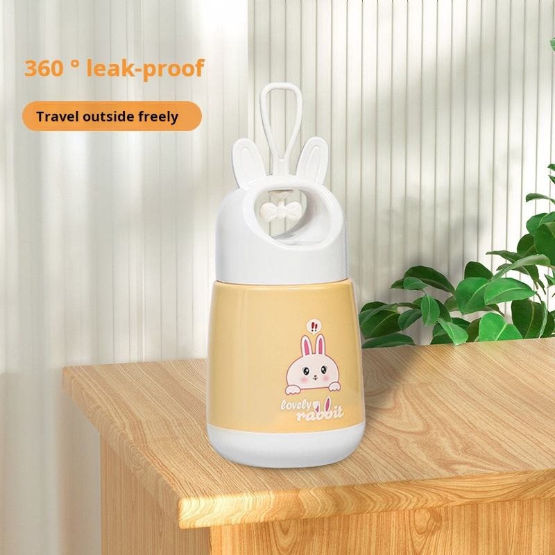 Cute Bunny Kids Water Bottle with Straw