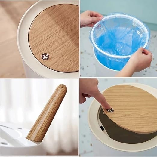 Homeguru Pedal Dustbin with Large Capacity Bathroom, Bedroom, and Living Room (Round)