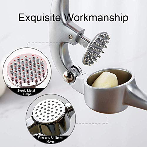 Garlic Press Mincer Ginger Crusher Peeler Squeezer