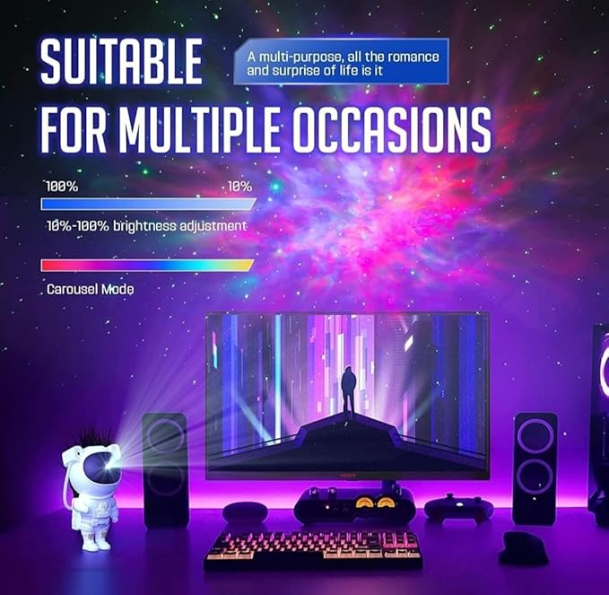 Homeguru Astronaut Galaxy Projector Light