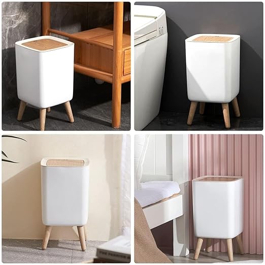 Homeguru Pedal Dustbin with Large Capacity Bathroom, Bedroom, and Living Room (Square)