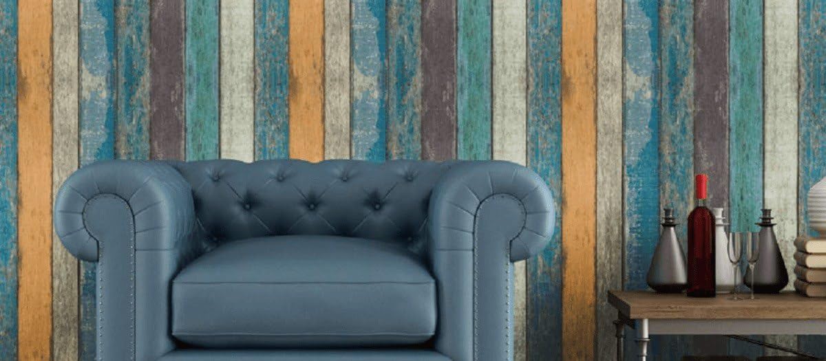 Wall sticker & PVC Self-Adhesive Wallpaper (45 x 500 cm) (Wooden)