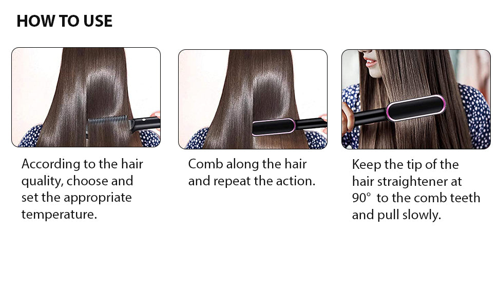 HAIR STRAIGHTENER COMB BRUSH