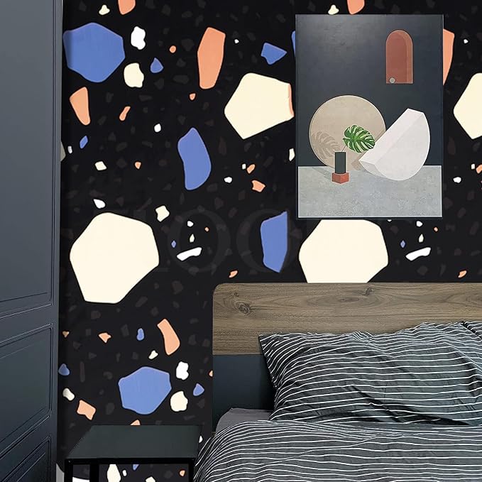 Black Dot Marble Wallpaper Foil Sticker