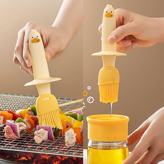 HOMEGURU OIL DISPENSER WITH DUCK SILICON BRUSH