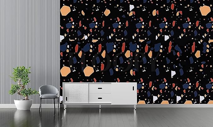 Black Dot Marble Wallpaper Foil Sticker
