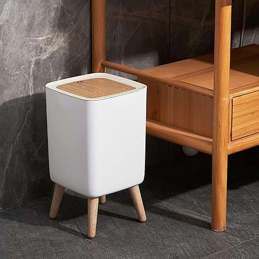 Homeguru Pedal Dustbin with Large Capacity Bathroom, Bedroom, and Living Room (Square)