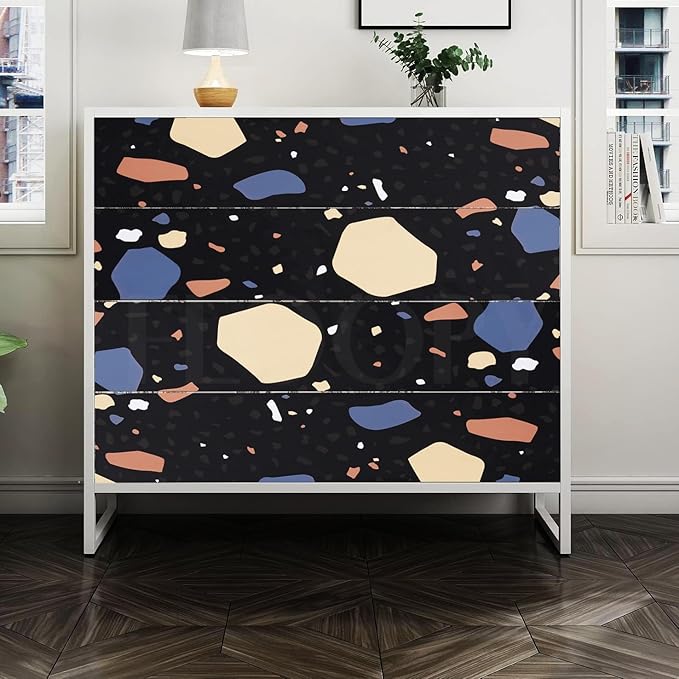 Black Dot Marble Wallpaper Foil Sticker