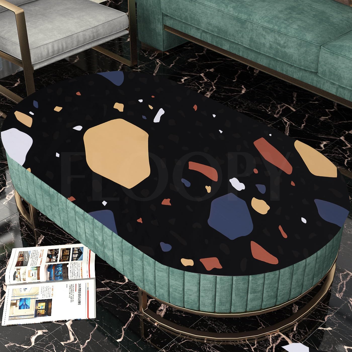 Black Dot Marble Wallpaper Foil Sticker