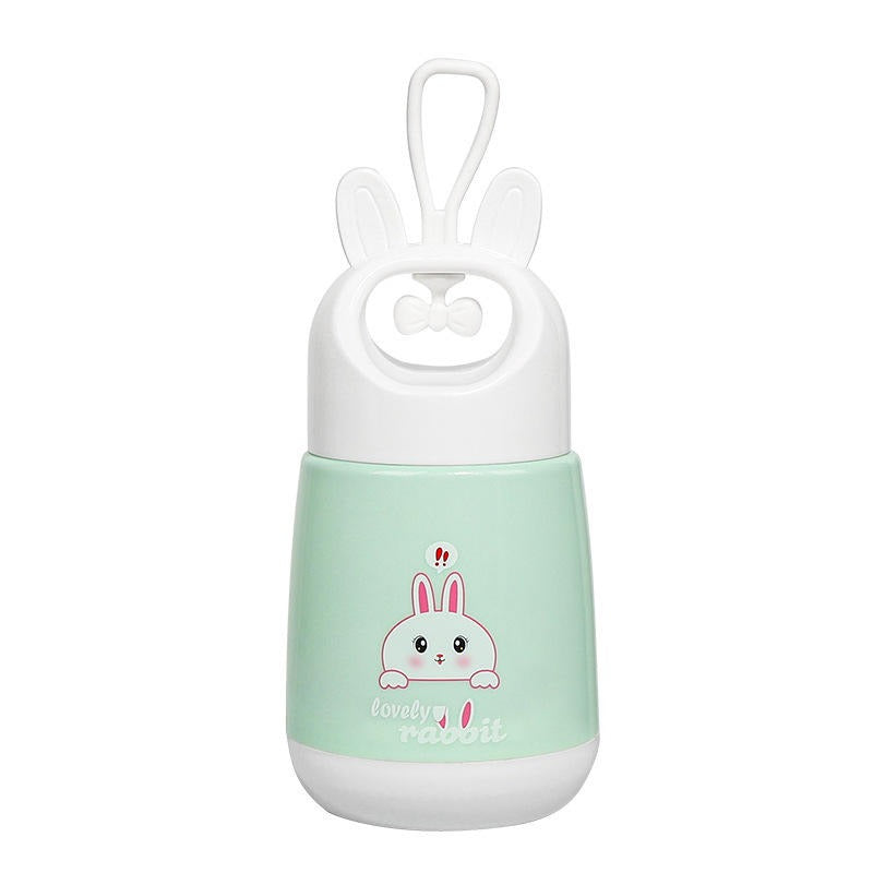 Cute Bunny Kids Water Bottle with Straw