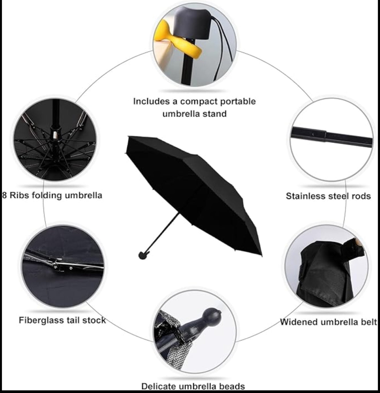 HomeGuru™ Premium Capsule Umbrella – Compact, Stylish & UV Protected (UPF 50+)
