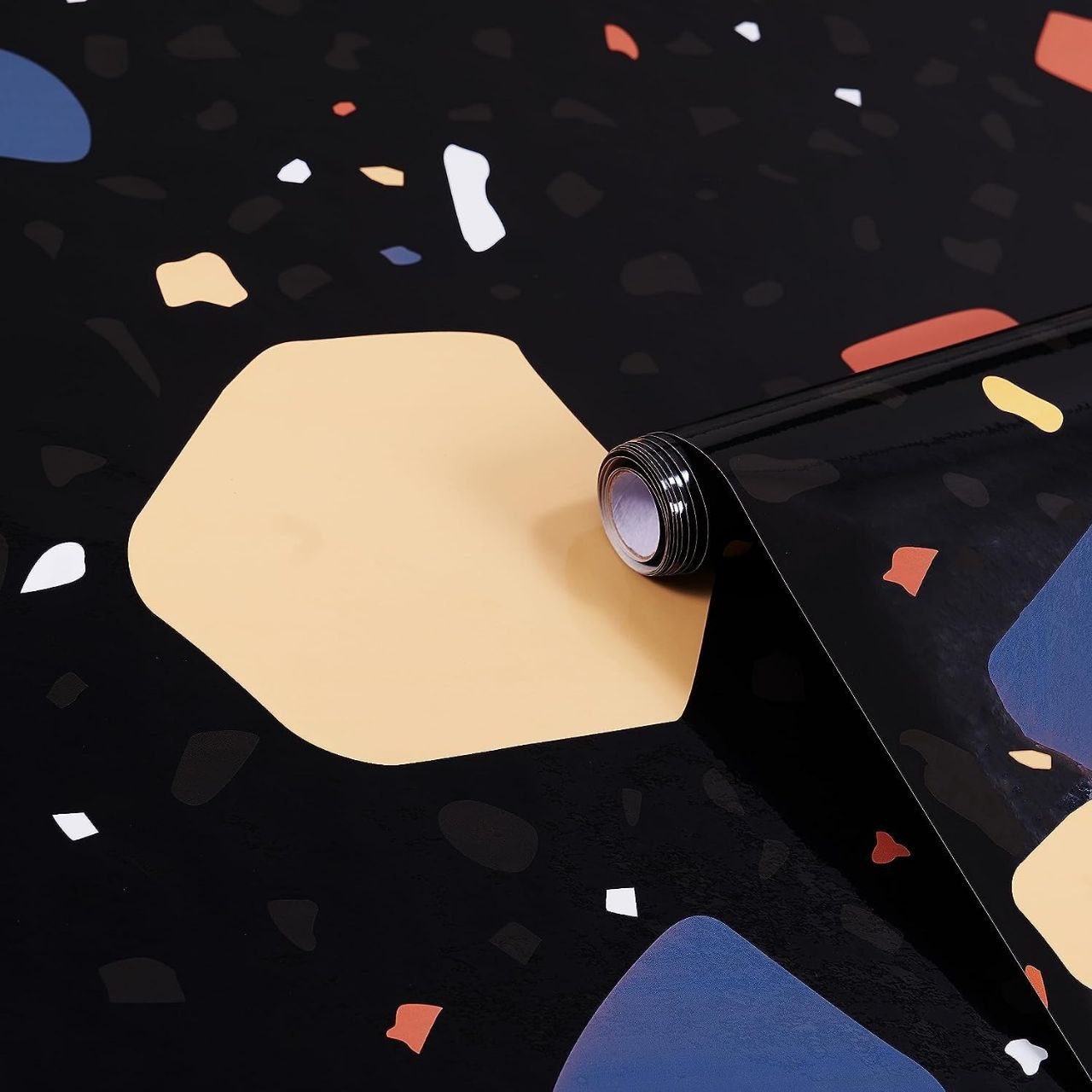 Black Dot Marble Wallpaper Foil Sticker