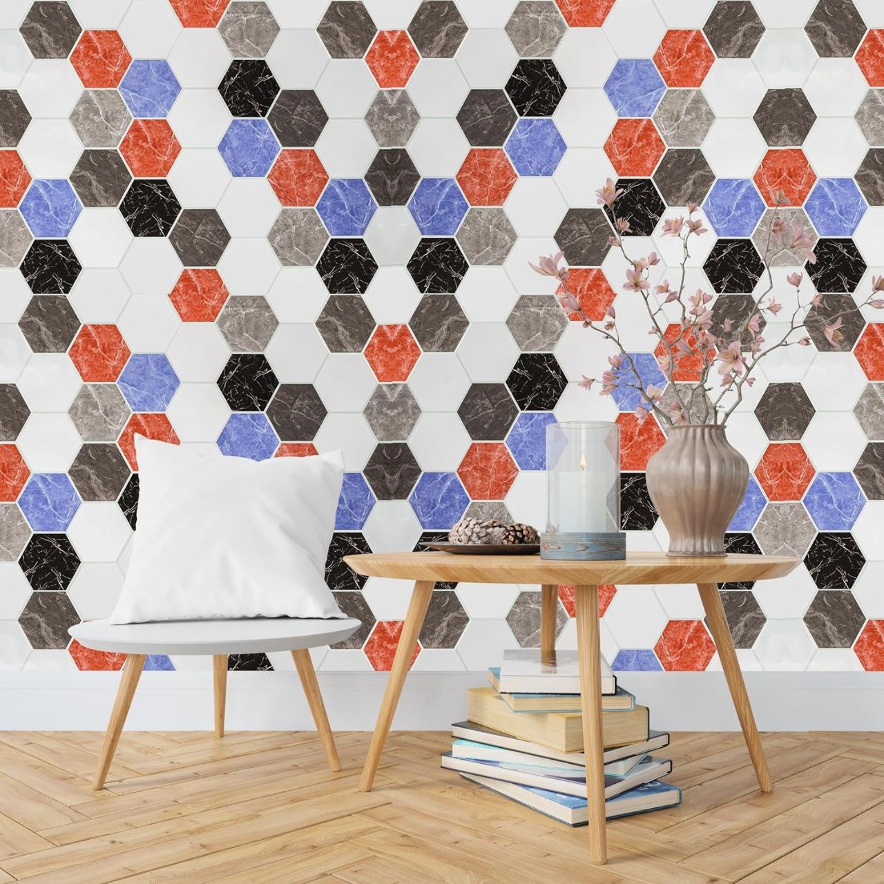 HEXA Gonal Marble Wallpaper Foil Sticker