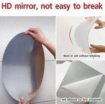 Homeguru Ovel Shape Sticker Mirror(20*30)