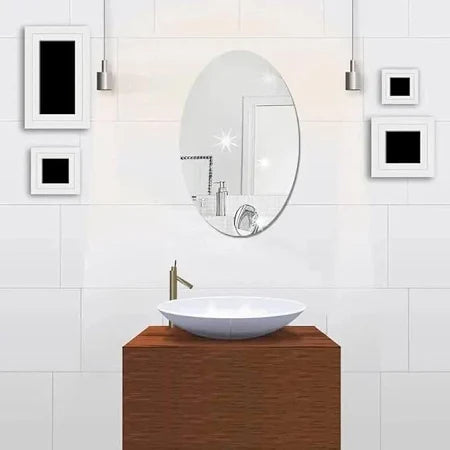 Homeguru Ovel Shape Sticker Mirror(20*30)