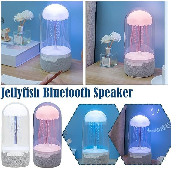 Jellyfish Speaker Lamp,8 Colors Changing Lamp Bluetooth & Speaker