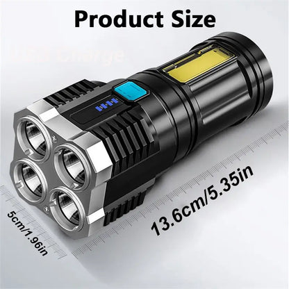 4 Core Super Bright Flashlight