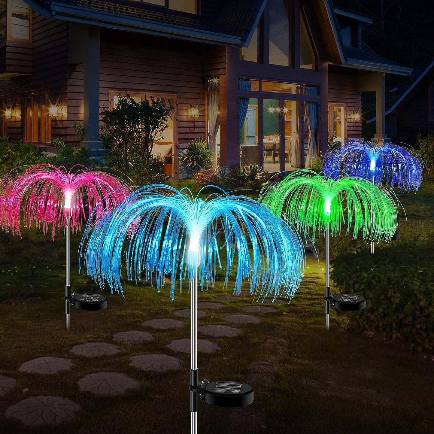 FOUNTAIN SOLAR LAWN LAMP (2 PCS SET) garden light