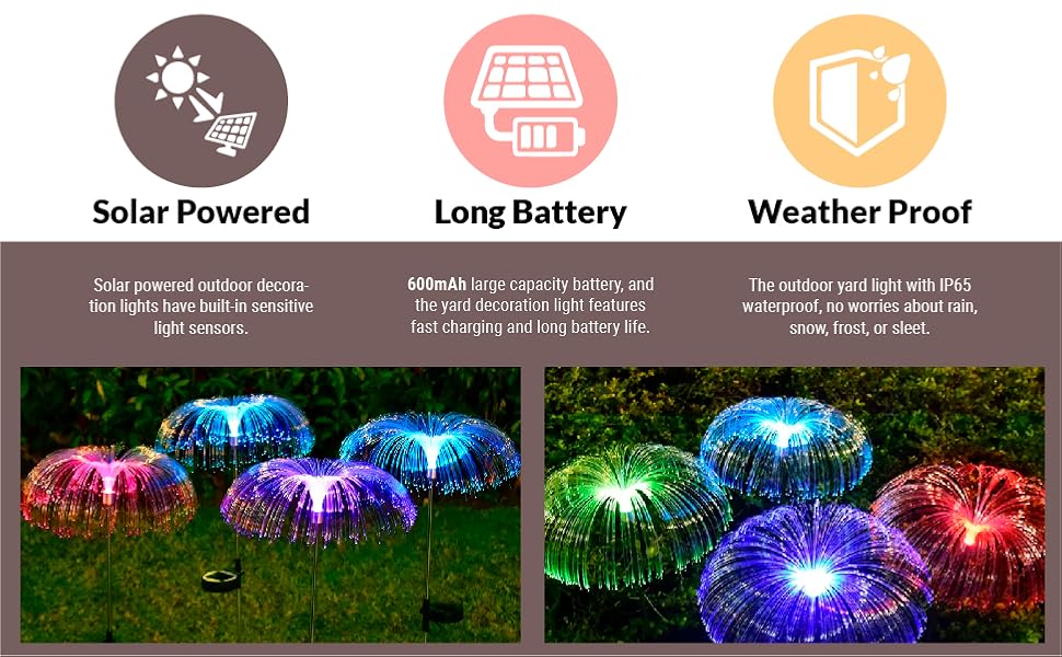 FOUNTAIN SOLAR LAWN LAMP (2 PCS SET) garden light