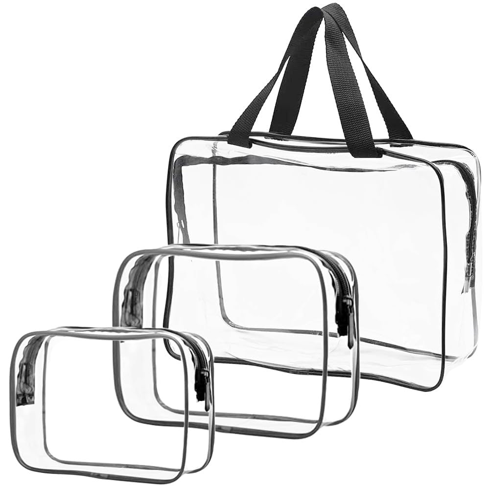 Transparent 3 pcs Wash Bag