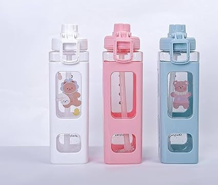 Kawaii Water Bottle Square Drinking Bottle