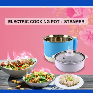 ELECTRIC COOKER POT AND STEAMER (1.8 L)
