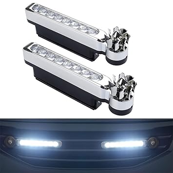 Waterproof 8 LED Wind Energy Powered Car Exterior Daytime Fog Light Lamp/Running Light 