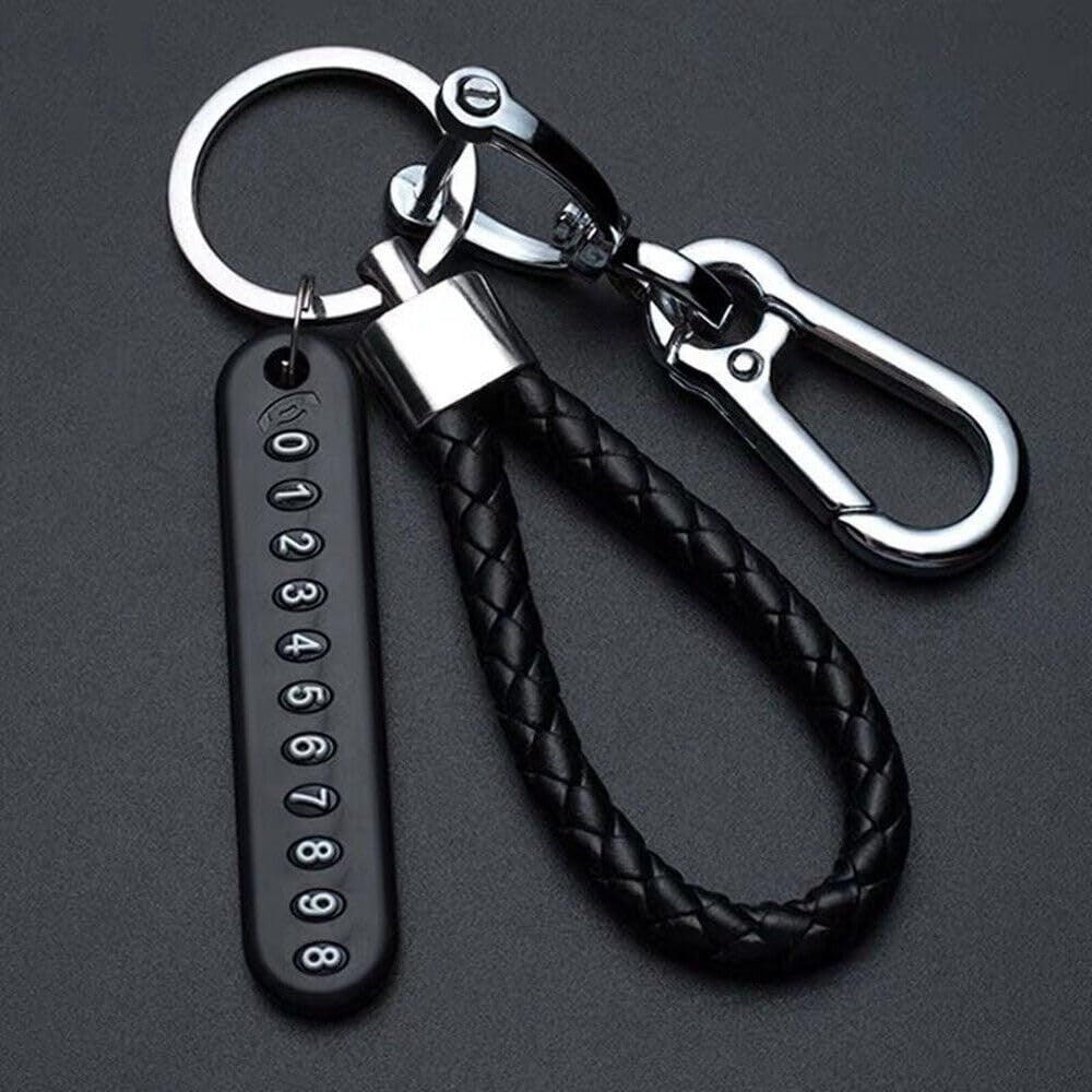 Anti-Lost Car Keychains With Phone Number Tag Metal Keychain