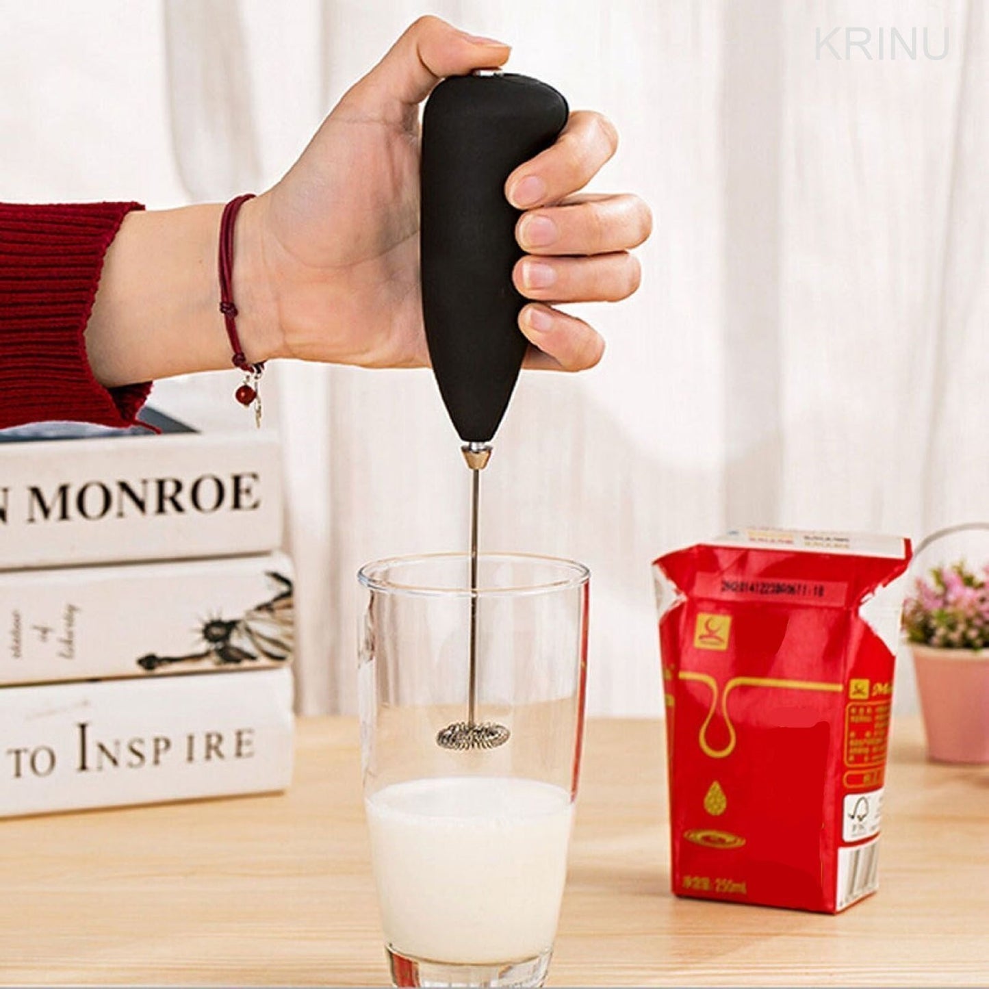 Coffee beater Stainless Steel Battery Operated Portable Hand Blender
