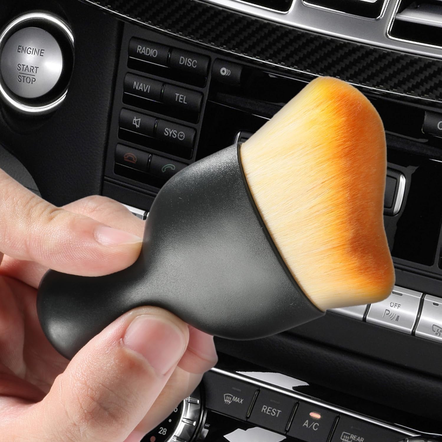 Car Interior Detailing Brush,Soft Bristle Cleaning Car Brush