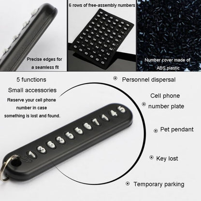 Anti-Lost Car Keychains With Phone Number Tag Metal Keychain