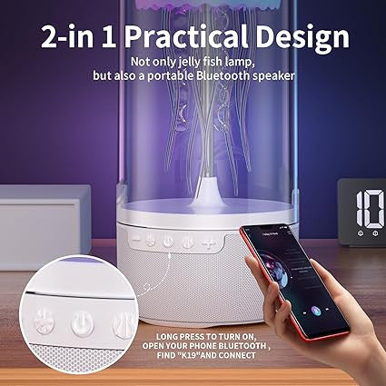 Jellyfish Speaker Lamp,8 Colors Changing Lamp Bluetooth & Speaker