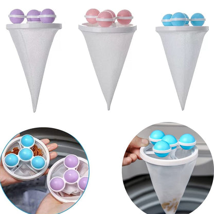 Washing Machine Floating Lint Mesh Bag Net Hair Filter Remover