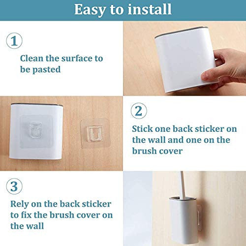Silicone Toilet Brush with Holder Set - Brush for Deep Cleaning
