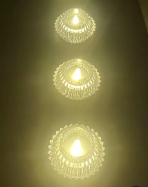 Crystal Diamond Diya Candle Light for Diwali, Home Décor, Festival Decoration