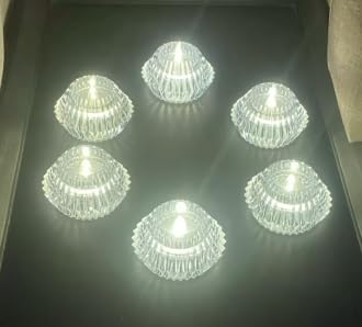 Crystal Diamond Diya Candle Light for Diwali, Home Décor, Festival Decoration