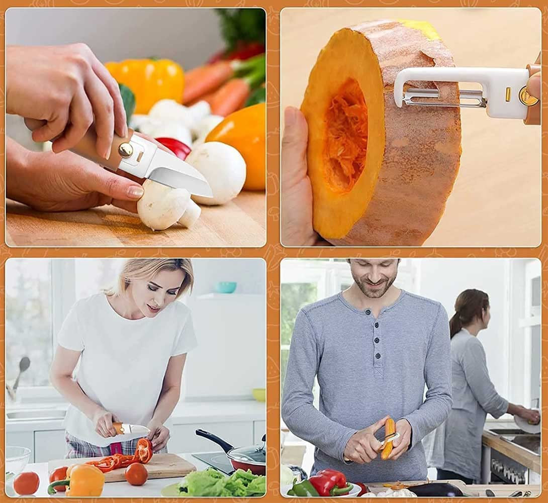 2 in 1 Multifunctional Stainless Steel Fruit Knife Peeler