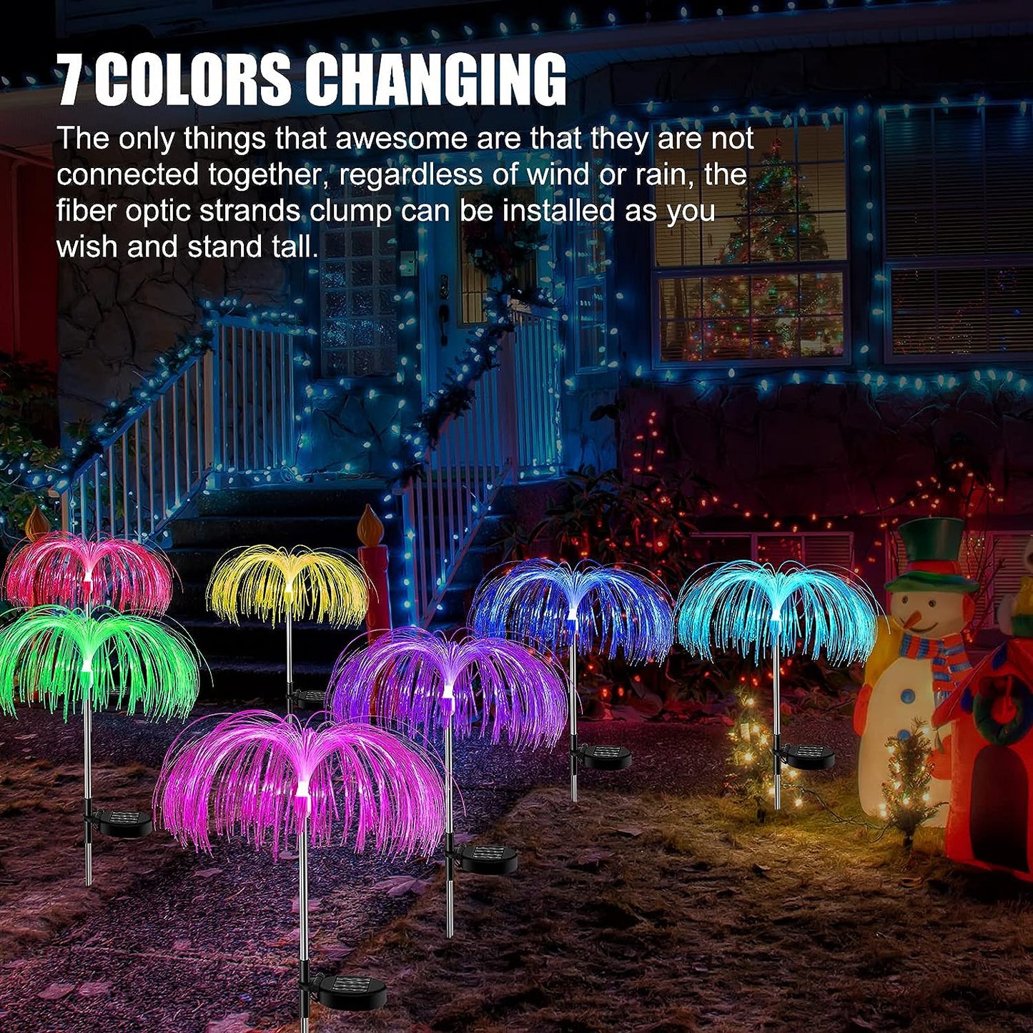 FOUNTAIN SOLAR LAWN LAMP (2 PCS SET) garden light