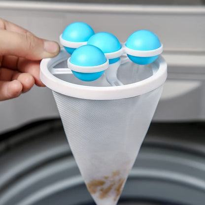 Washing Machine Floating Lint Mesh Bag Net Hair Filter Remover