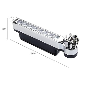 Waterproof 8 LED Wind Energy Powered Car Exterior Daytime Fog Light