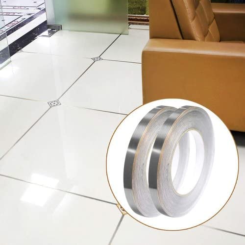 Homeguru Silver Decorative Tape , For Floor, Wall, Metal(1CM x 50METER)