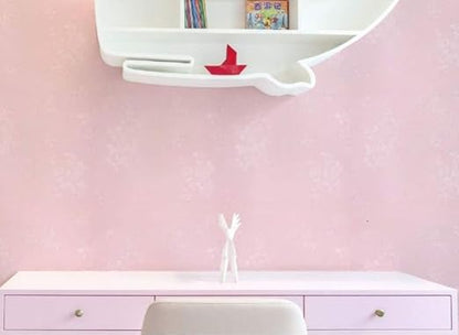 Marble Self Adhesive Design WallPaper(45X500 CM) (Pink Flower)