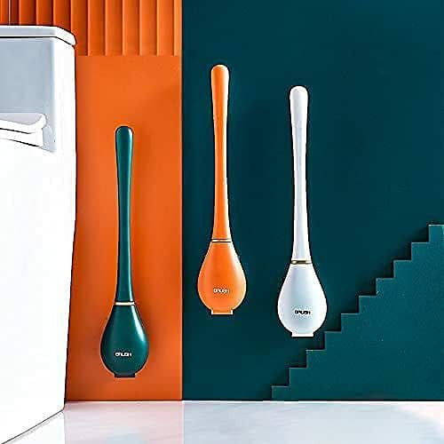 New Silicone Toilet Brush Cleaner Brush Bathroom Automatic