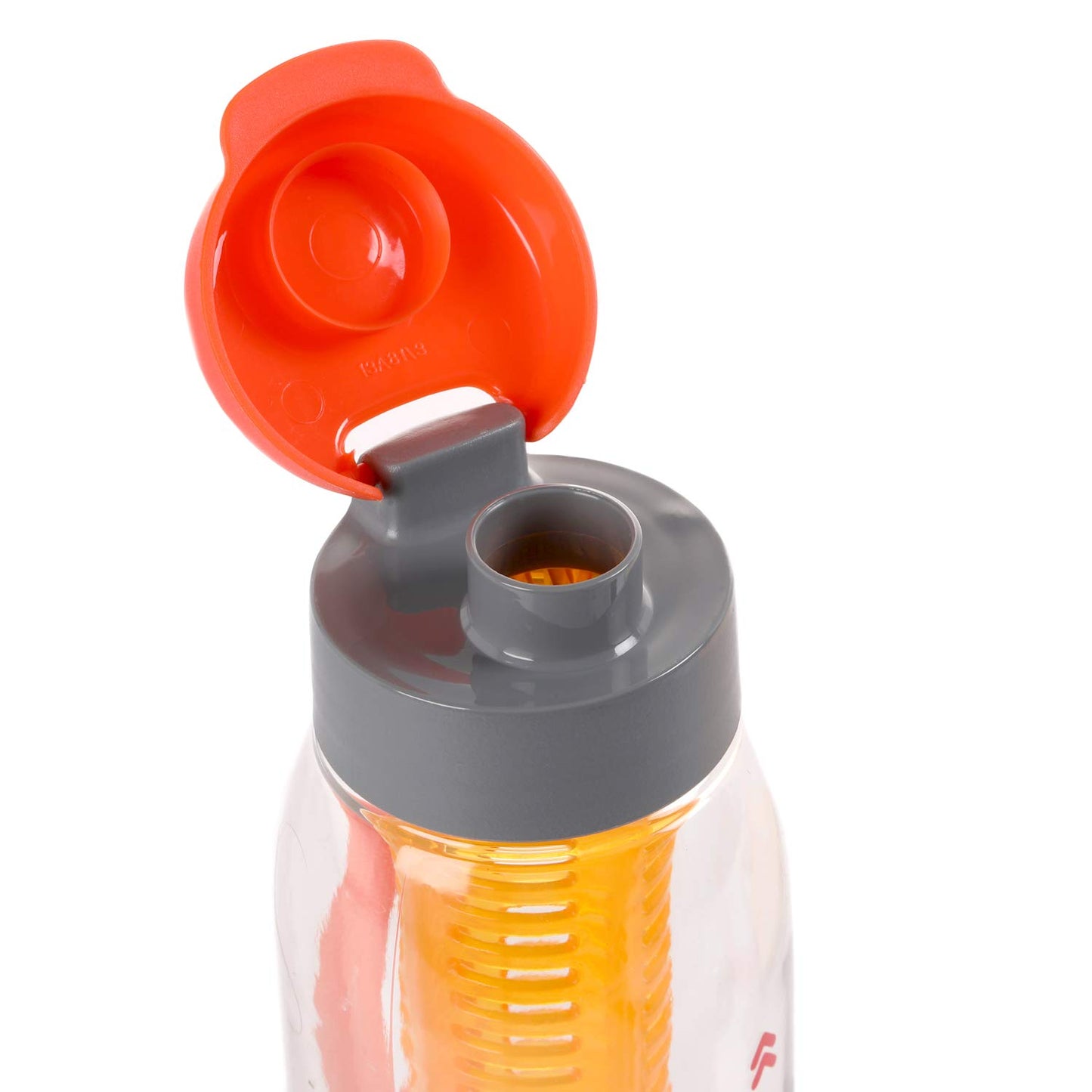 Infuse Plastic Water Bottle, 800 ml, Yellow/Orange,| Bottle with Infuser Chamber | Leakproof Plastic Bottle with Wide Mouth Opening | Ideal for Gym, Office, Travel