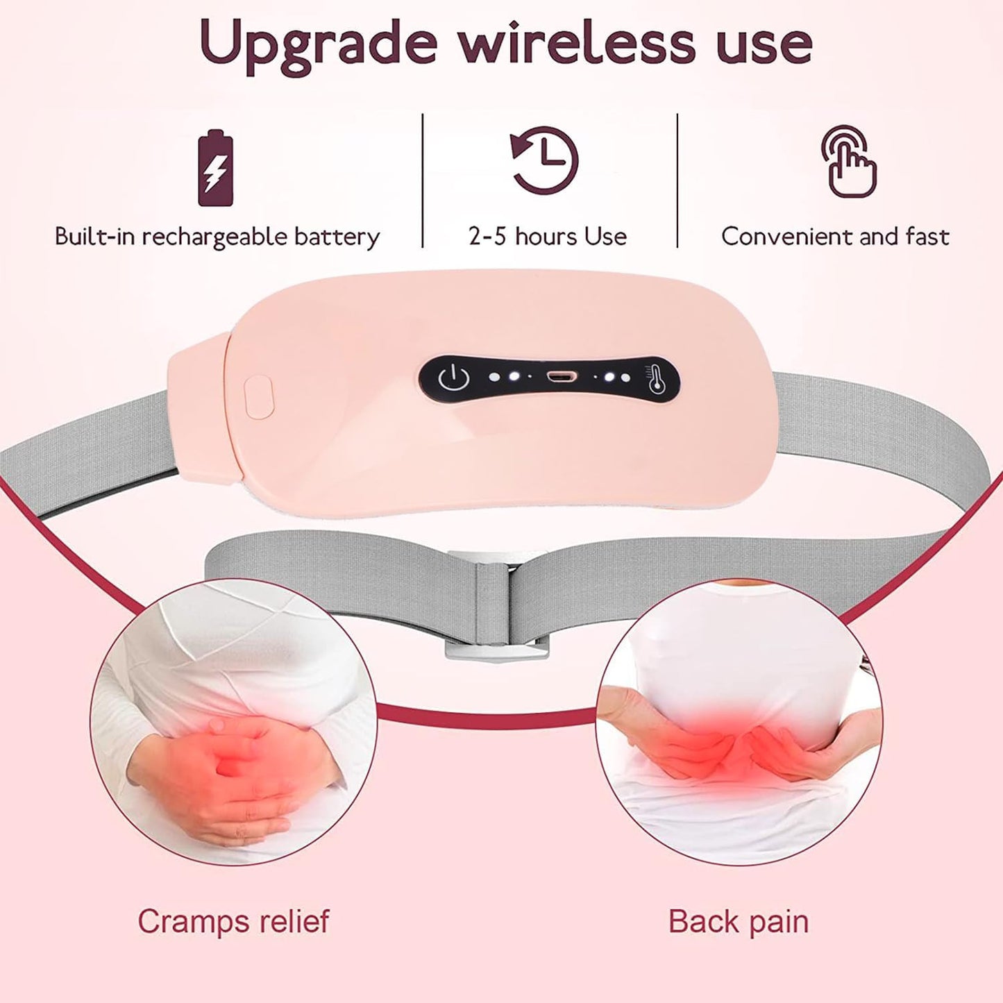 Portable Cordless Heating Pad For Menstrual Cramps Relief
