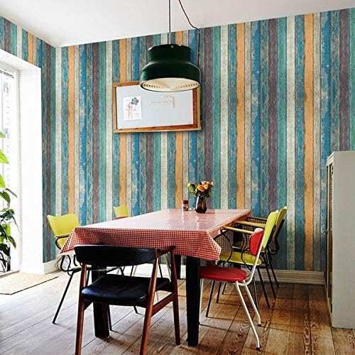 HOMEGURU HG-New PVC Self-Adhesive Wallpaper DIY Wall Stickers Wallpaper Decals, Living Room,Furniture Decoration,Shop,Interior,Sofa Background Decal (45 x 500 cm) (Colour Wooden Wallpaper)