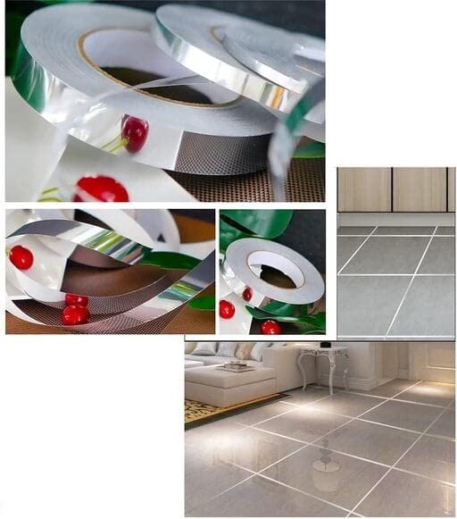 Homeguru Silver Decorative Tape , For Floor, Wall, Metal(1CM x 50METER)