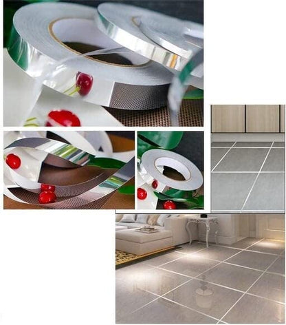 Homeguru Silver Decorative Tape , For Floor, Wall, Metal(1CM x 50METER)